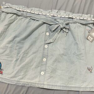 Disney Cinderella Button-Front Skirt with Belt – Size 2X, NWT